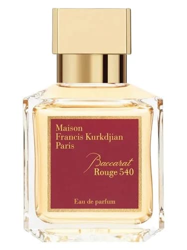 Frasco del perfume Baccarat Rouge 540 de Maison Francis Kurkdjian — fragancia unisex