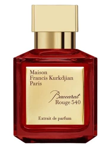 Frasco del perfume Baccarat Rouge 540 Extrait De Parfum de Maison Francis Kurkdjian — fragancia unisex