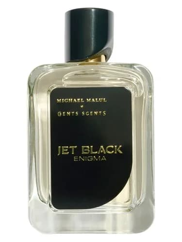 Frasco del perfume Jet Black Enigma de Michael Malul London — fragancia masculino