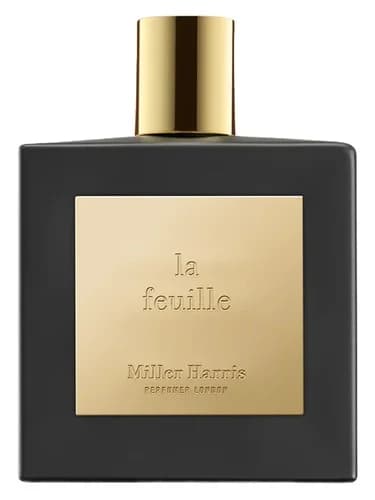 Frasco del perfume La Feuille de Miller Harris — fragancia unisex