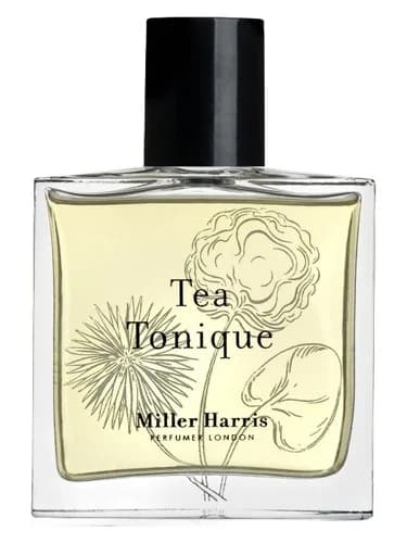 Frasco del perfume Tea Tonique de Miller Harris — fragancia unisex
