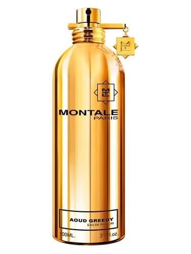 Frasco del perfume Aoud Greedy de Montale — fragancia unisex