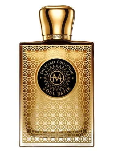 Frasco del perfume Soul Batik de Moresque — fragancia unisex