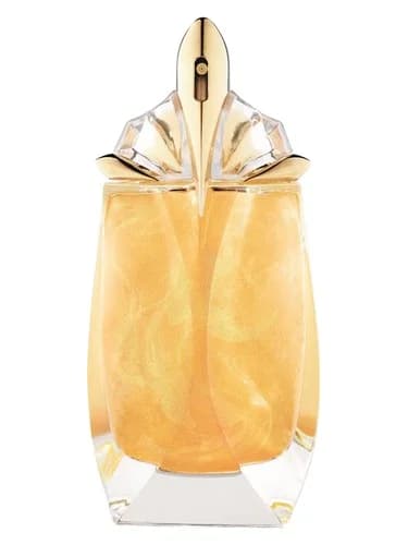 Frasco del perfume Alien Eau Extraordinaire Gold Shimmer de Mugler — fragancia femenino