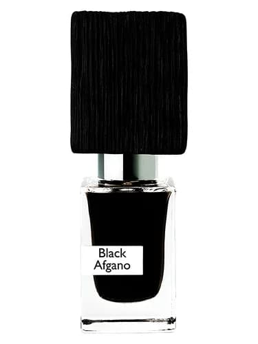 Frasco del perfume Black Afgano de Nasomatto — fragancia unisex