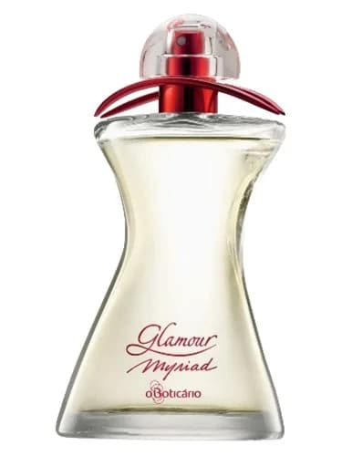 Frasco del perfume Glamour Myriad de O Boticario — fragancia femenino
