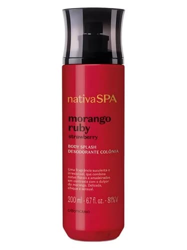 Frasco del perfume Morango Ruby de O Boticario — fragancia femenino
