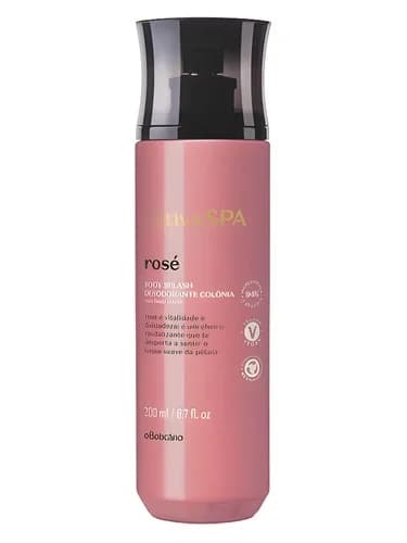 Frasco del perfume Rose de O Boticario — fragancia femenino