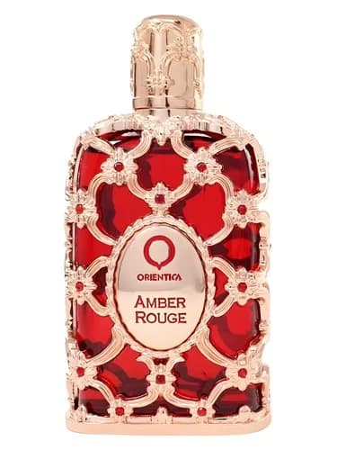 Frasco del perfume Amber Rouge de Orientica Premium — fragancia unisex
