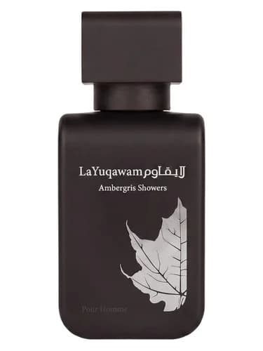 Frasco del perfume La Yuqawam Ambergris Showers de Rasasi — fragancia masculino