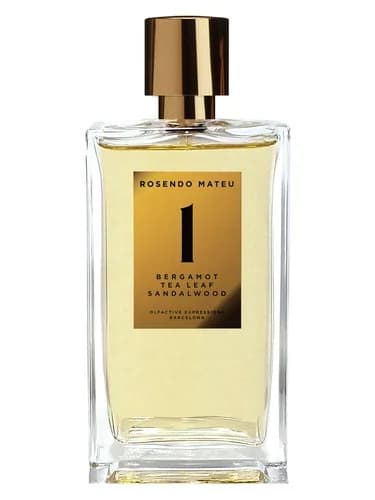 Frasco del perfume Rosendo Mateu No 1 Bergamot Tea Leaf Sandalwood de Rosendo Mateu Olfactive Expressions — fragancia unisex