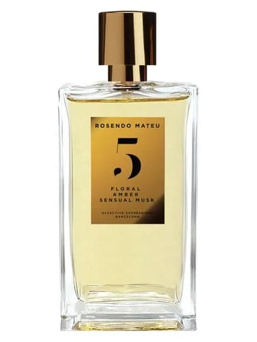 Frasco del perfume Rosendo Mateu No 5 Floral Amber Sensual Musk de Rosendo Mateu Olfactive Expressions — fragancia unisex