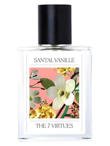 Frasco del perfume Santal Vanille de The 7 Virtues — fragancia femenino