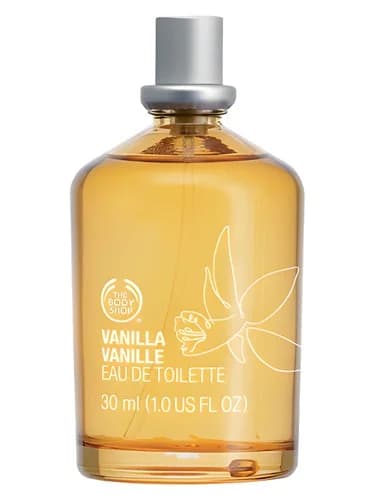 Frasco del perfume Vanilla de The Body Shop — fragancia femenino