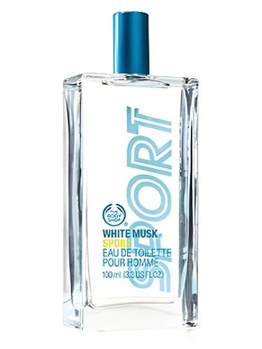 Frasco del perfume White Musk Sport de The Body Shop — fragancia masculino