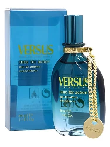 Frasco del perfume Versus Time For Action de Versace — fragancia unisex
