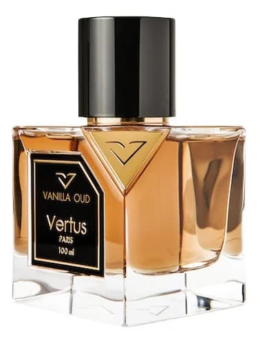 Frasco del perfume Vanilla Oud de Vertus — fragancia unisex