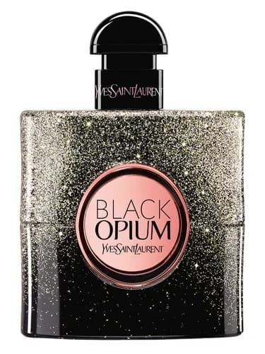 Frasco del perfume Black Opium Sparkle Clash Limited Collector S Edition Eau De Parfum de Yves Saint Laurent — fragancia femenino